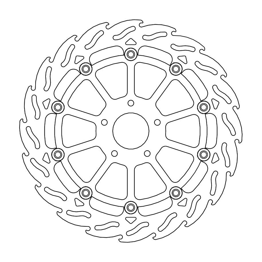 Disque de frein Avant Gauche Moto-Master Flame pour Tiger 1200 (12-21) - 112164