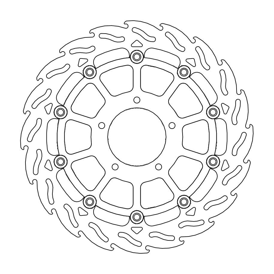 Disque de frein Avant Droit Moto-Master Flame pour 800 Turismo Veloce (14-24) - 112180