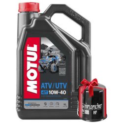 Huile Motul Minéral ATV-UTV 10w40 4 litres + Filtre à Huile Offert