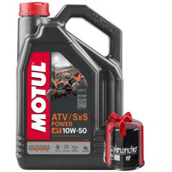 Huile Motul ATV SXS Power 10w50, Full Synthetic 4 litres + filtre à huile offert