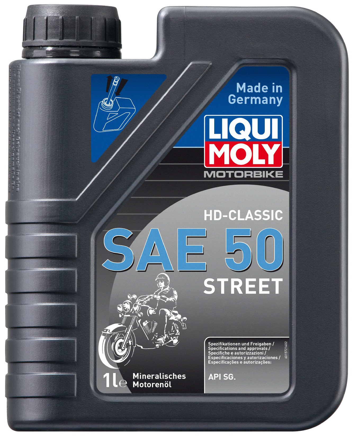 Huile Moto LIQUI MOLY SAE50 Motorbike HD-Classic Street Minéral 1 Litre