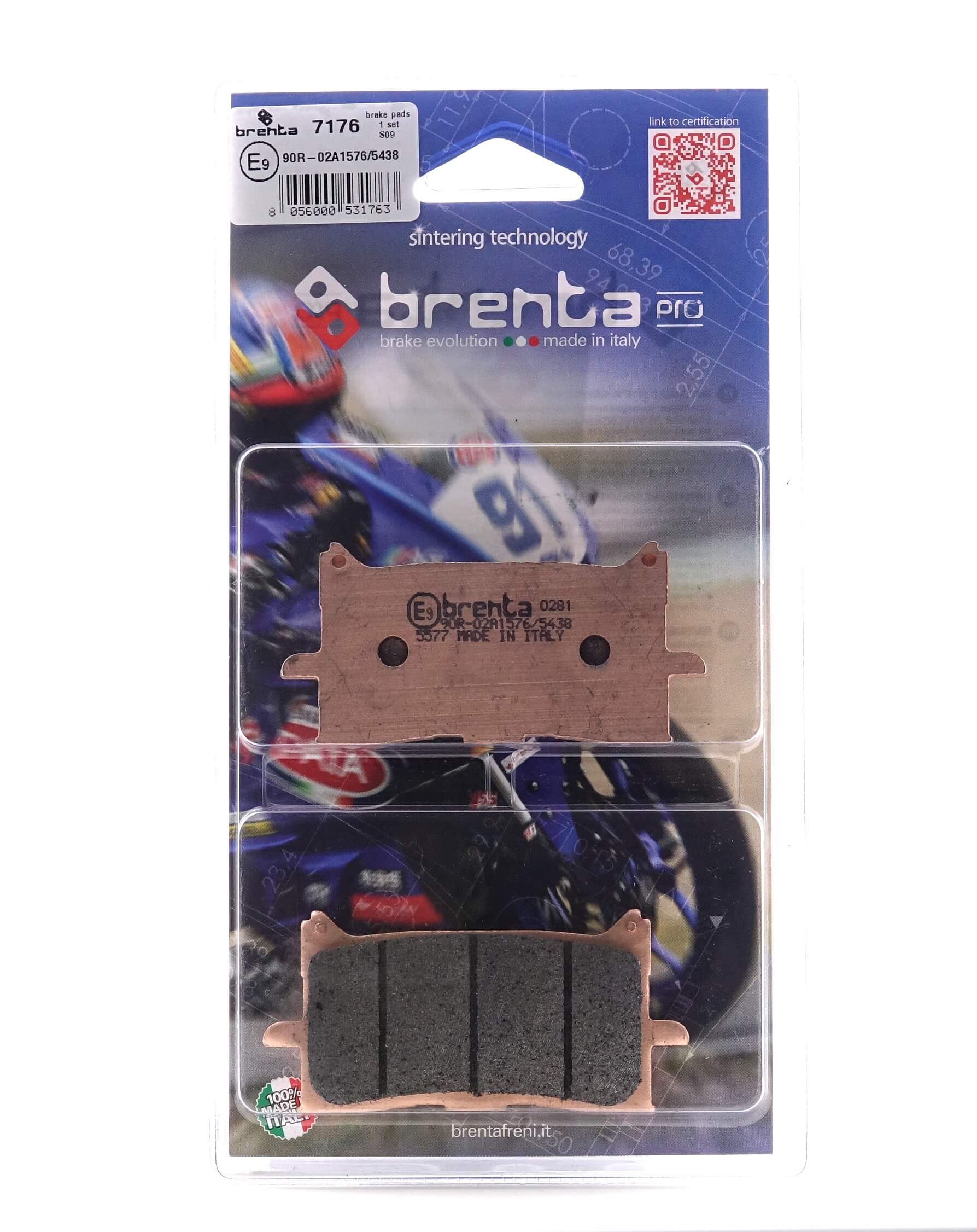 Plaquette de frein Avant Brenta FT7176 - Métal Fritté Route et Piste