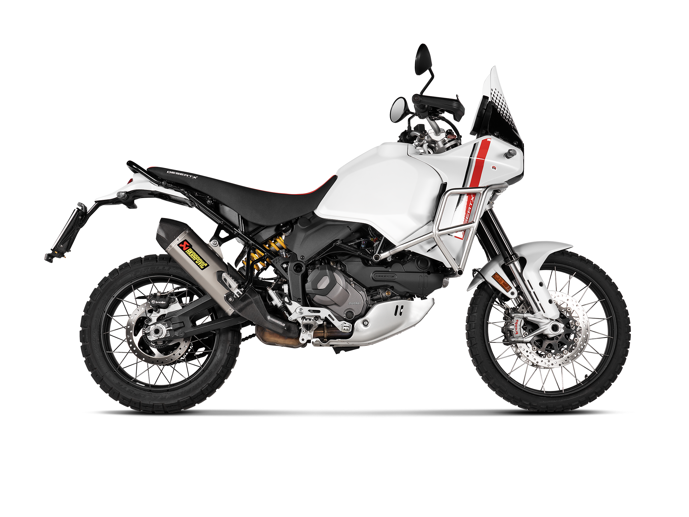 Silencieux Akrapovic Titane Homologué pour Ducati DesertX (23-24) S-D9SO19-HJAT