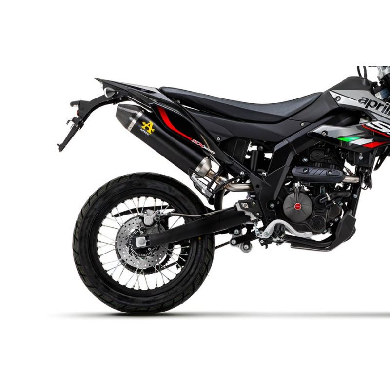 Ligne d'échappement ARROW Thunder Embout Carbone pour Aprilia RX 125 (21-24) Ligne d'échappement ARROW Thunder Embout Carbone pour Aprilia RX 125 (21-24)