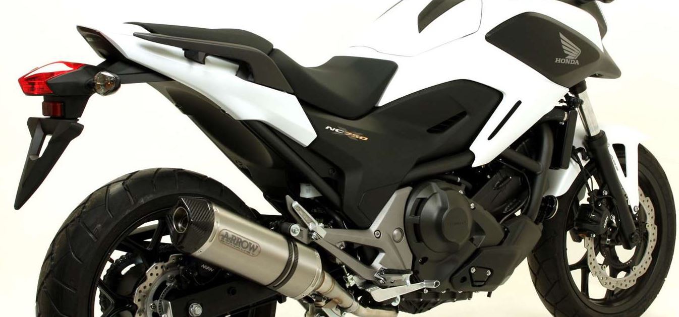 Ligne d'échappement racing ARROW Race-Tech embout Carbone pour NC 700 - 750 & Intégra (12-20)