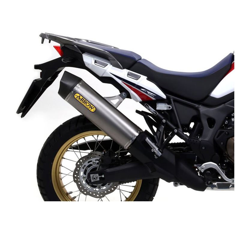 Silencieux ARROW Maxi Race-Tech Embout Carbone pour Africa Twin 1000 (16-19) Silencieux ARROW Maxi Race-Tech Embout Carbone pour Africa Twin 1000 (16-19)
