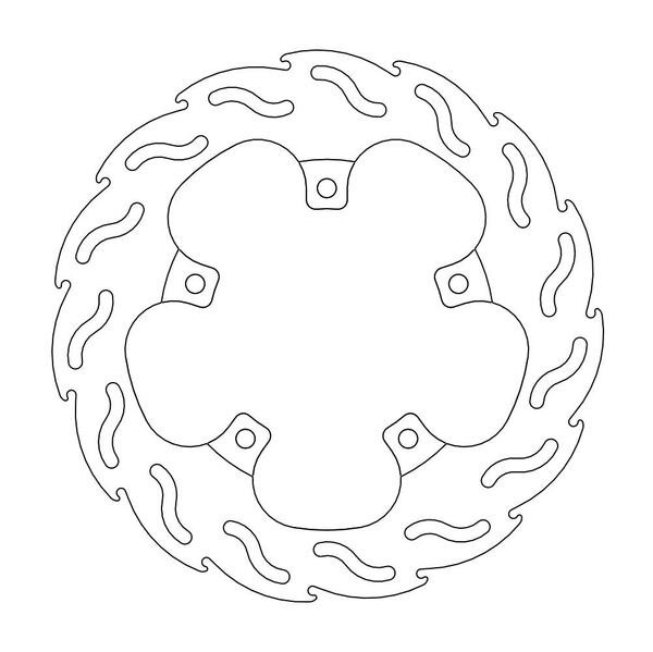 Disque de frein Arrière Moto-Master Flame pour Dorsoduro 750 (08-13) - 110417