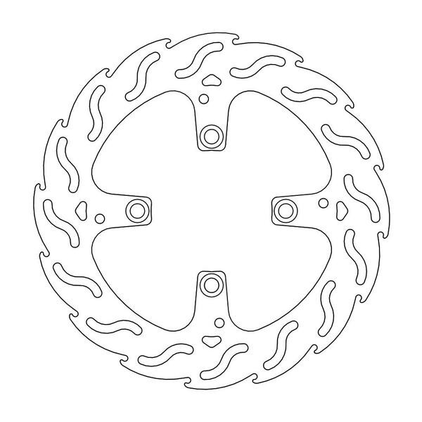 Disque de frein Arrière Moto-Master Flame pour 1098 S (07-08) - 110449