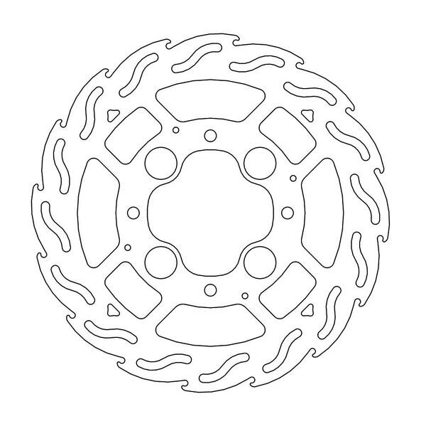 Disque de frein Arrière Moto-Master Flame pour CB 1000 R ABS (08-16) - 110680