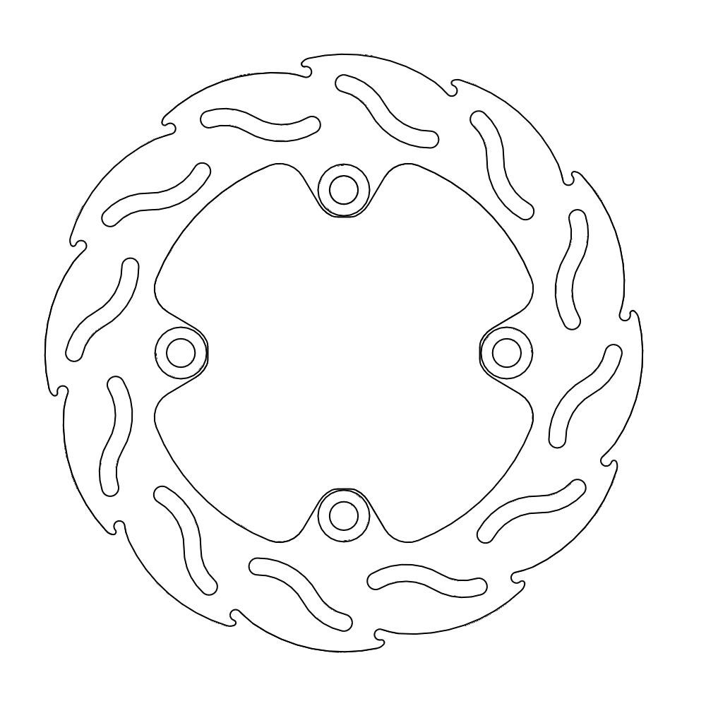 Disque de frein Arrière Moto-Master Flame pour Z 1000 sans ABS (03-06) - 110215