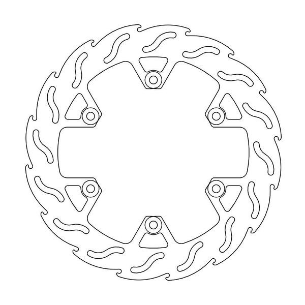 Disque de frein Arrière Moto-Master Flame pour FZR 1000 Exup (89-95) - 110353