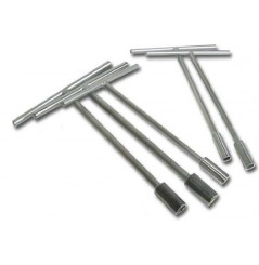 Jeu de 5 clé en T 6 pans 8 - 10 - 12 - 13 - 14mm