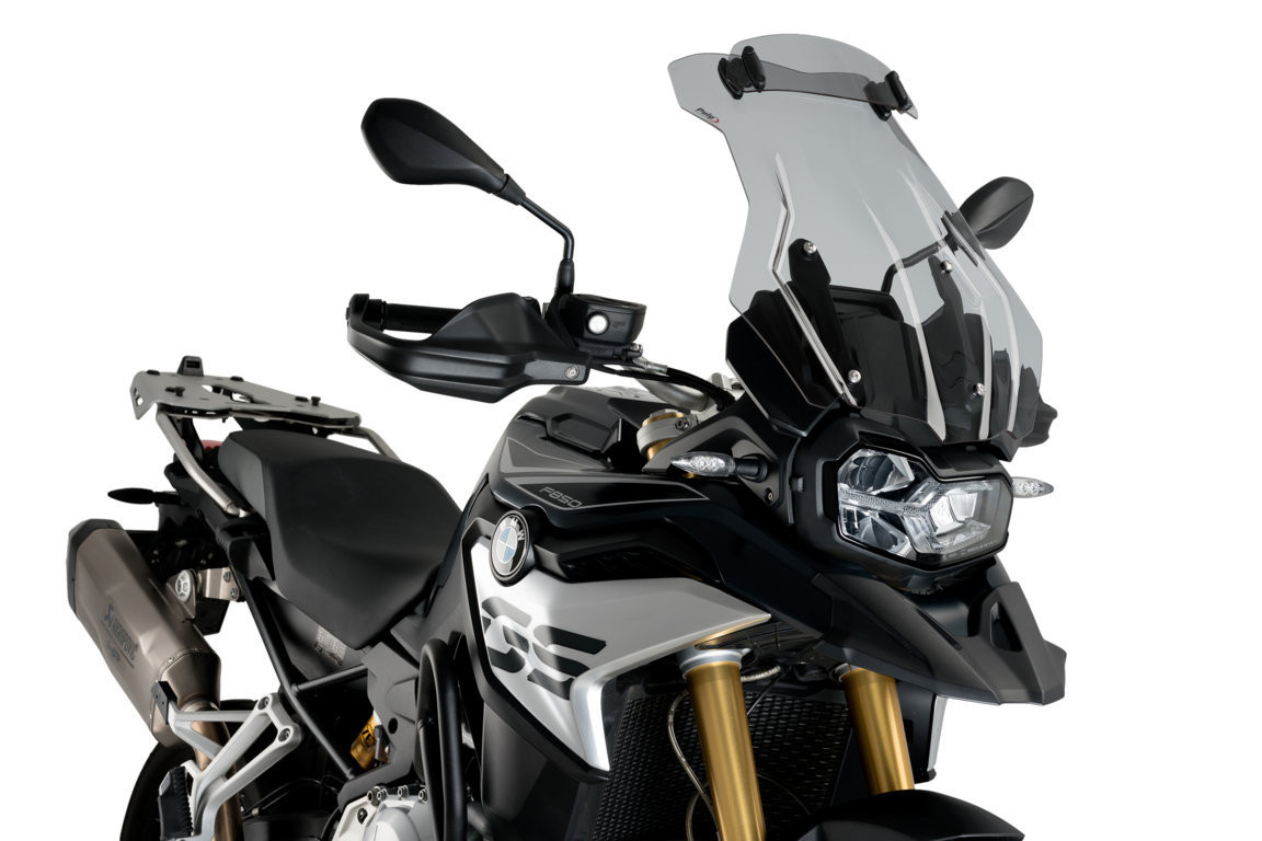 Bulle Puig Touring Plus avec Déflecteur Fumé Clair pour F 850 GS et Adventure (18-23) équipée de la bulle Touring d'origine