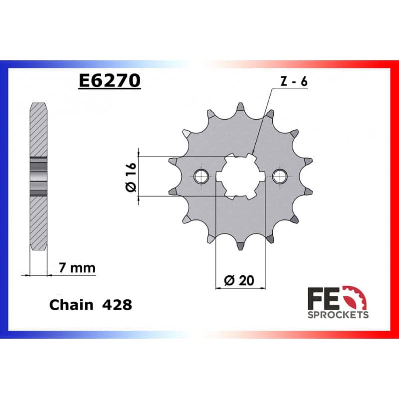 Kit Chaine Moto FE pour MT-125 (20-23) Kit Chaine Moto FE pour MT-125 (20-23)