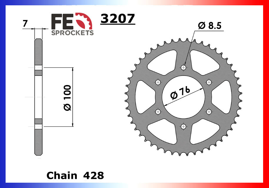 Kit Chaine Moto FE pour MT-125 (20-23)