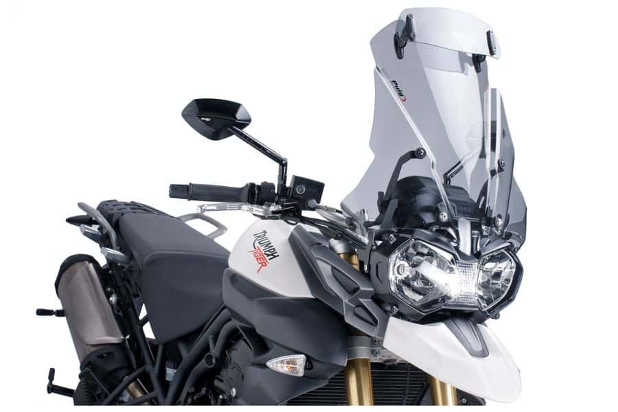 Bulle Puig Touring avec Déflecteur Fumé Clair pour Tiger 800 XC et XR (11-17)