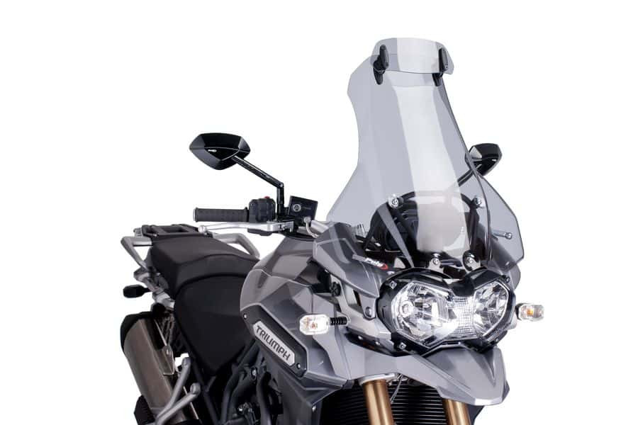 Bulle Puig Touring avec Déflecteur Fumé Clair pour Tiger Explorer 1200 et XC (12-15)
