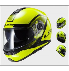 Casque Moto Modulable LS2 FF325 STROBE CIVIK Noir - Jaune
