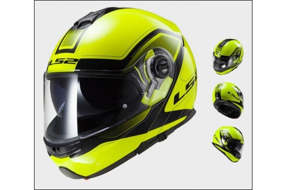 Casque Moto Modulable LS2 FF325 STROBE CIVIK Noir - Jaune Casque Moto Modulable LS2 FF325 STROBE CIVIK Noir - Jaune