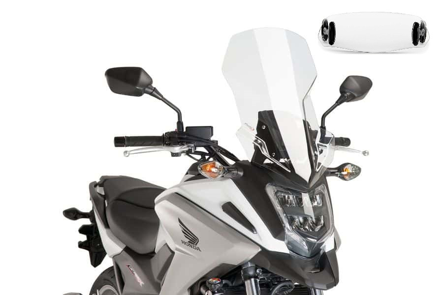 Bulle Puig Touring avec Déflecteur "Clip On" pour NC 750 X (16-20)