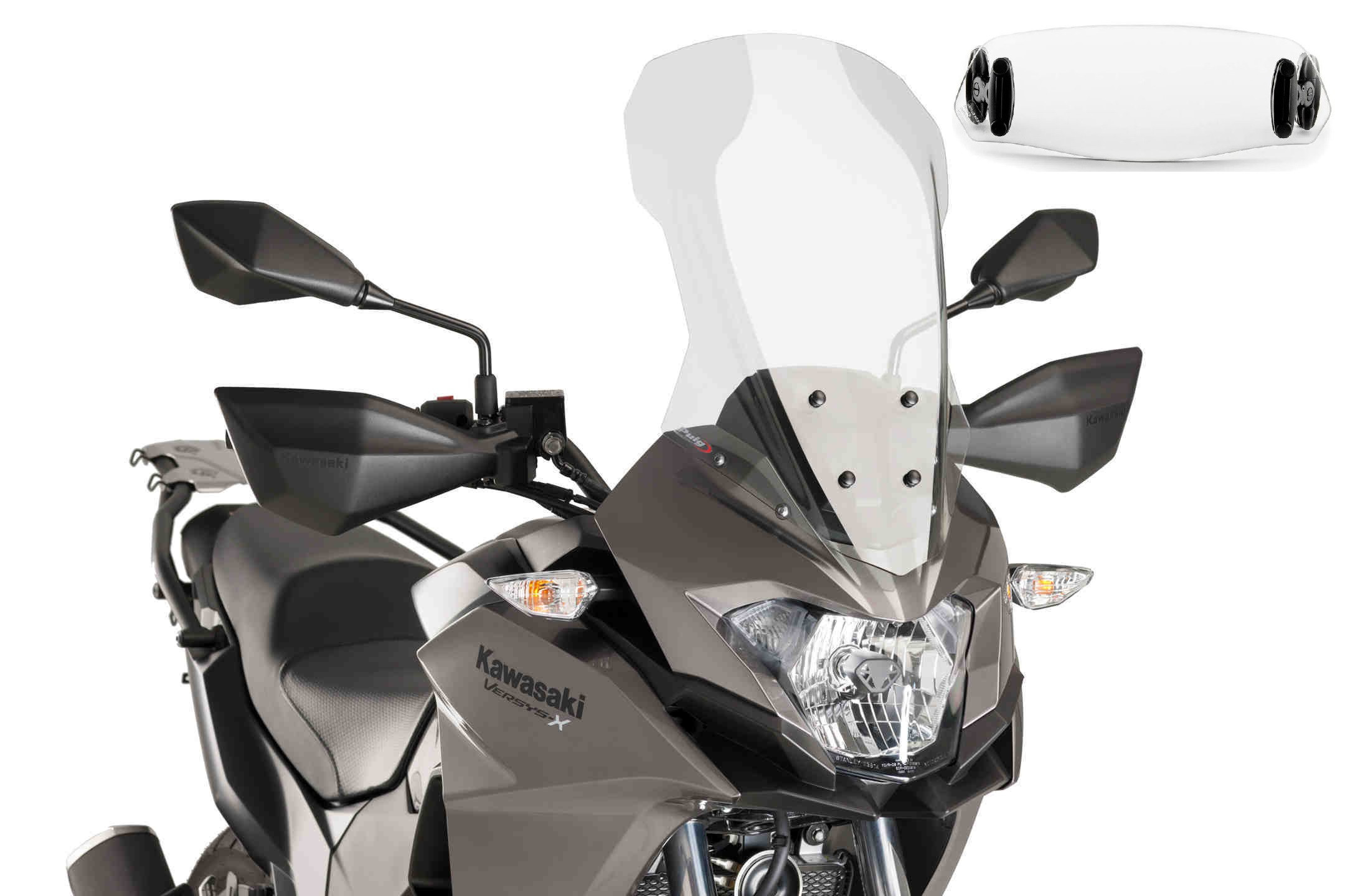 Bulle Puig Touring avec Déflecteur "Clip On" pour Versys-X 300 (17-20)