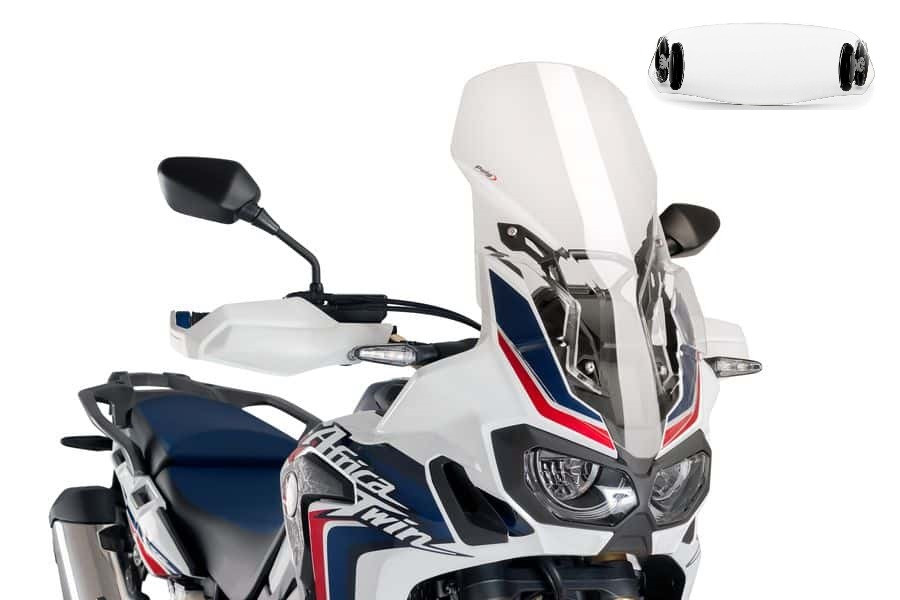 Bulle Puig Touring avec Déflecteur "Clip On" pour 1000 Africa Twin (16-19)