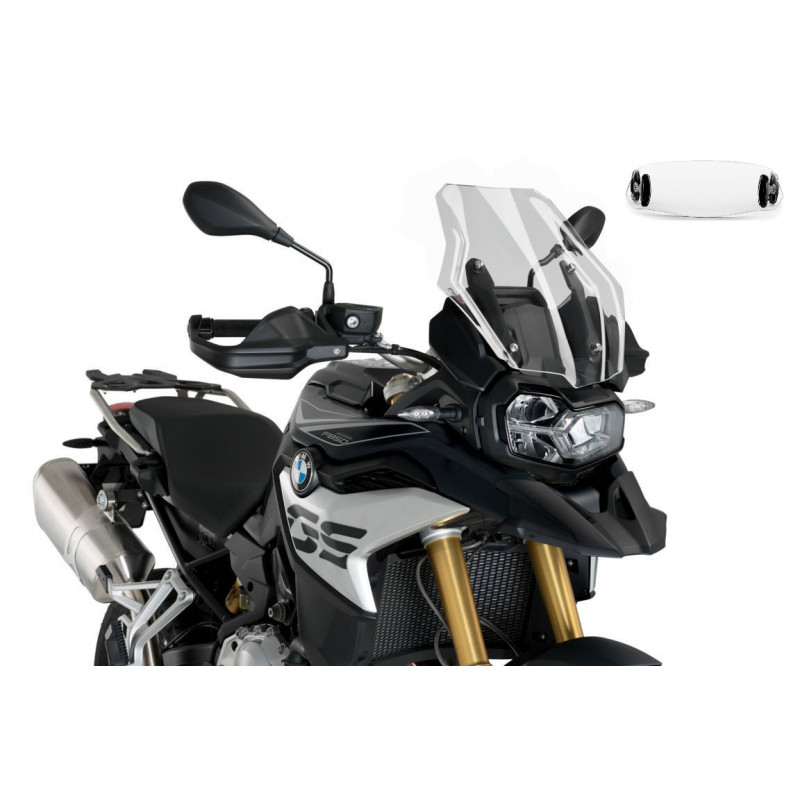Bulle Puig Touring avec Déflecteur "Clip On" pour F 850 GS et Adventure (18-23) équipée de la bulle Touring d'origine Bulle Puig Touring avec Déflecteur "Clip On" pour F 850 GS et Adventure (18-23) équipée de la bulle Touring d'origine
