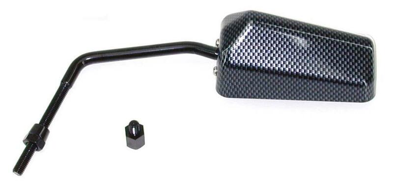 Rétroviseur Moto Universel Réversible V-Parts F1 Rectangle Carbone M8x125