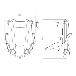 Système de Réglage Électronique de Pare-Brise Puig pour Tiger 800 (18-19)