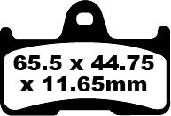 Plaquette de Frein Arrière Quad et SSV EBC FA344TT serie Carbon