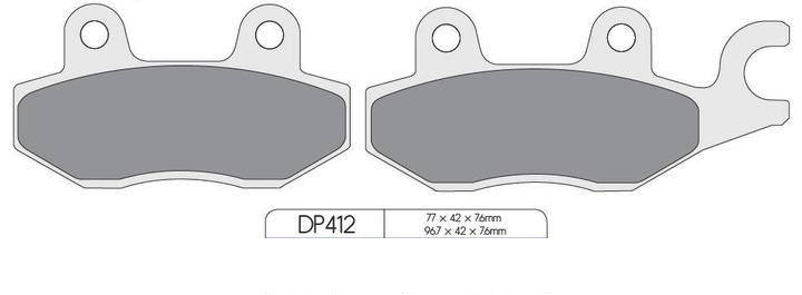 Plaquette de Frein Avant Gauche Quad et SSV DP Brakes DP412