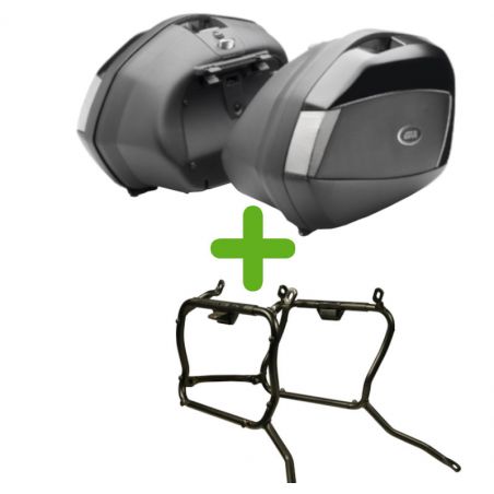 Valises Latérales Aluminium Gobi 34-45L Pour Kawasaki ZZR 1200/1100 - Neuf Avec Kit