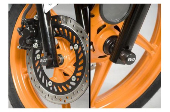 Roulettes de protection de fourche R&G pour Honda CBR125R (11-16) - FP0102BK