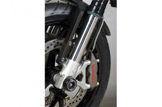 Roulettes de protection de fourche R&G pour Husqvarna Nuda 900 (12-14) - FP0108BK Roulettes de protection de fourche R&G pour Husqvarna Nuda 900 (12-14) - FP0108BK