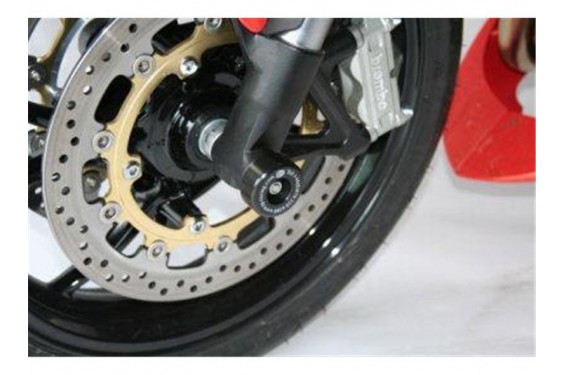 Roulettes de protection de fourche R&G pour SpeedTriple 1050 (05-10) Tiger 1050 et Sport (05-18) - FP0032BK Roulettes de protection de fourche R&G pour SpeedTriple 1050 (05-10) Tiger 1050 et Sport (05-18) - FP0032BK