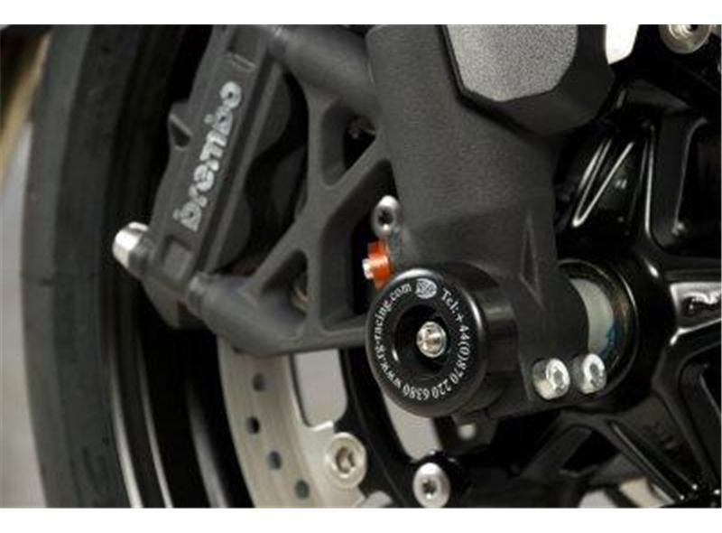 Roulettes de protection de fourche R&G pour SpeedTriple 1050 (11-23) - FP0098BK