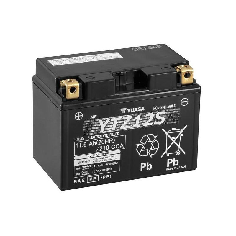 Batterie Moto Yuasa YTZ12S / Activée Usine