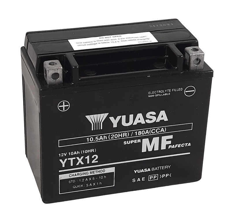 Batterie Moto Yuasa YTX12 / Activée Usine