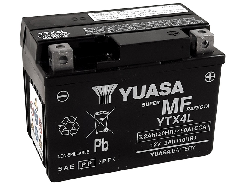Batterie Moto Yuasa YTX4L / Activée Usine
