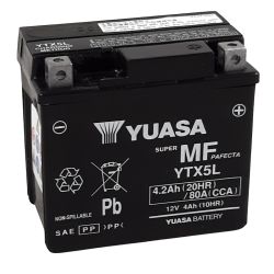 Batterie Moto Yuasa YTX5L / Activée Usine