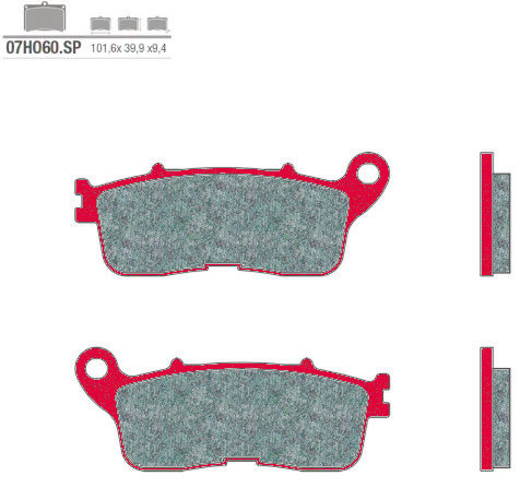 Plaquette de frein Arrière Brembo 07HO60 SP - Syntérisé Route et Piste