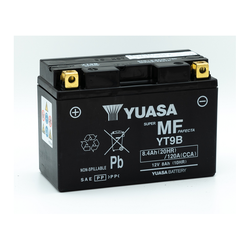 Batterie Moto Yuasa YT9B / Activé Usine