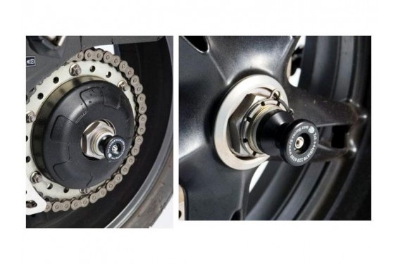 Roulettes diabolo arrière R&G pour 595, 955i, 1050 Daytona et Speed Triple (97-06) - SS0007BK Roulettes diabolo arrière R&G pour 595, 955i, 1050 Daytona et Speed Triple (97-06) - SS0007BK