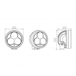 Kit Feux Additionnel DENALI D3 Led + Dialdim pour Honda Africa Twin 1100 (20-23)