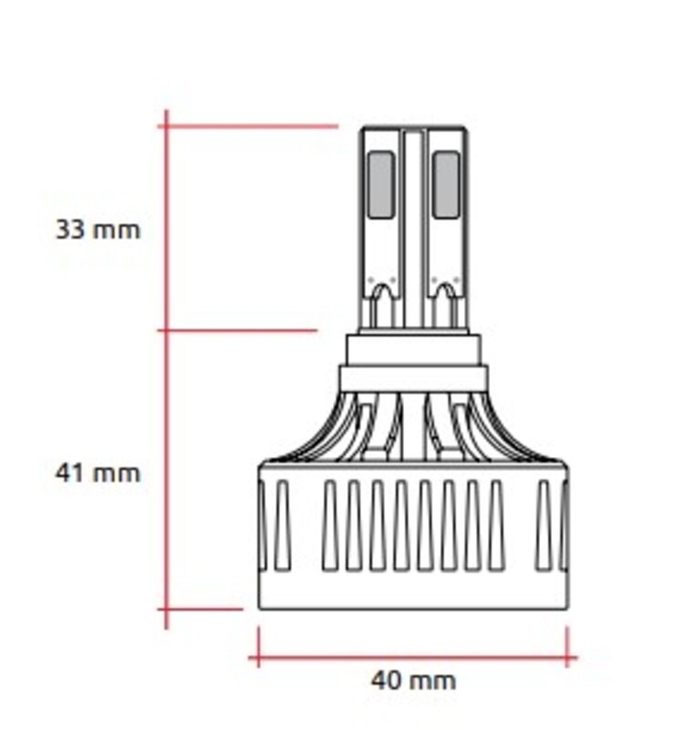 Ampoule Moto à LED RaceTech Ventilée 360° avec adaptateurs