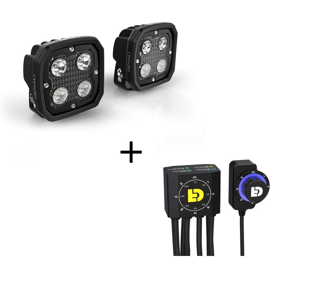 Kit Feux Additionnel DENALI D4 Led + Dialdim pour Ducati 937 Desert X (22-24)