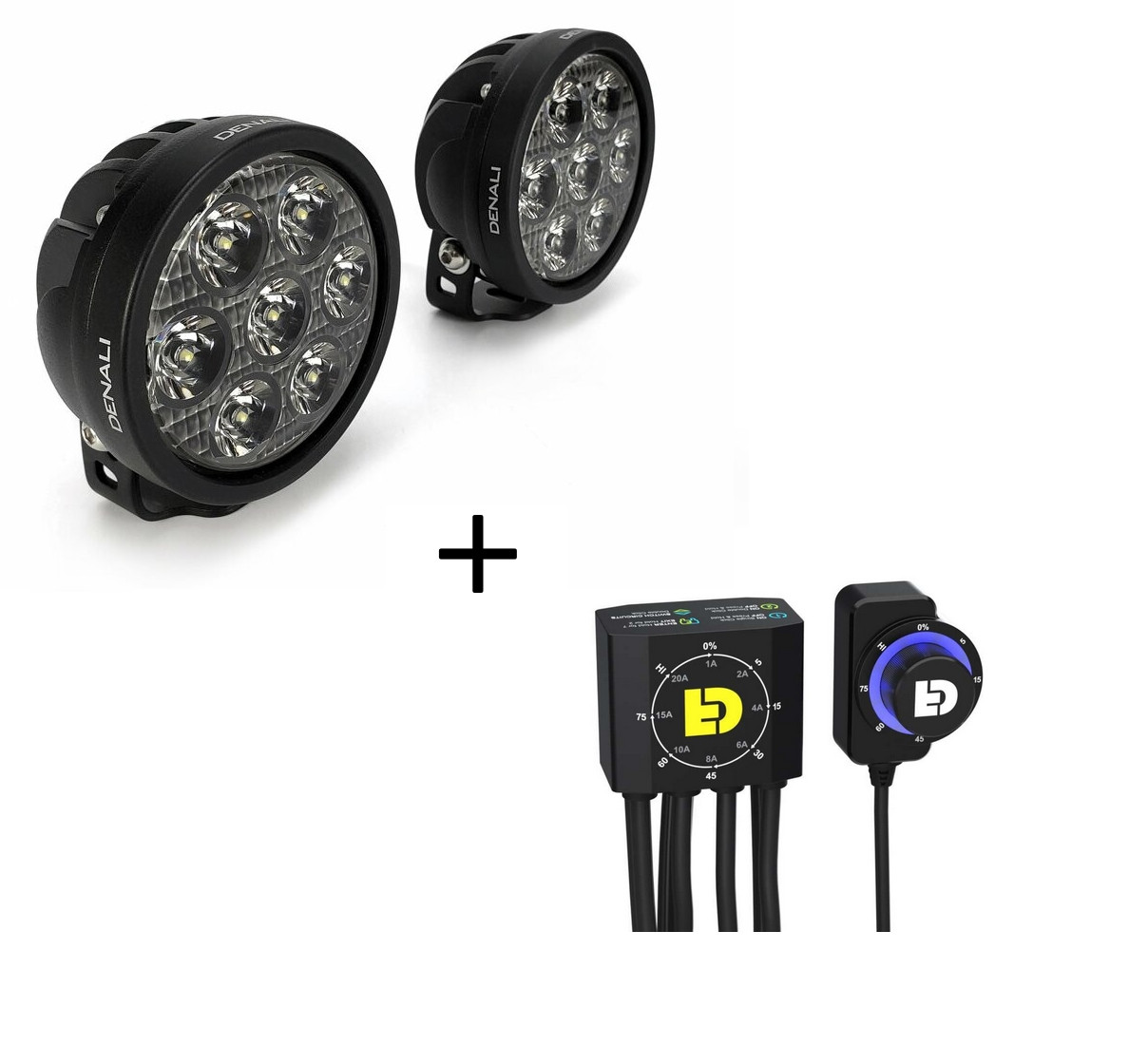 Kit Feux Additionnel DENALI D7 Led + Dialdim pour Ducati 937 Desert X (22-24)