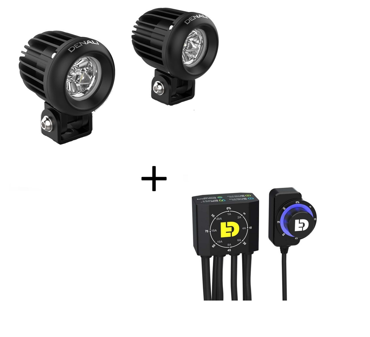 Kit Feux Additionnel DENALI D2 Led + Dialdim pour Harley Davidson 1250 Pan America (21-24)