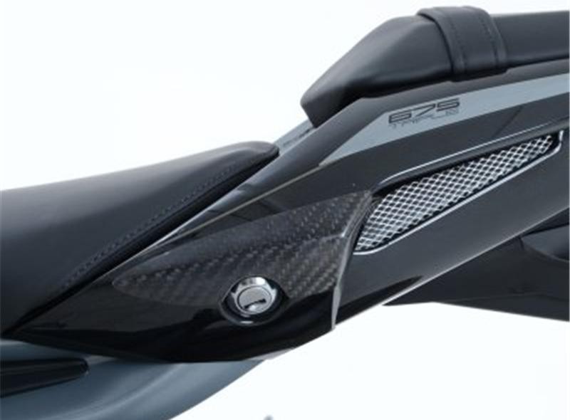 Sliders de coque arrière Carbone R&G pour Triumph 675 Daytona (13-15)