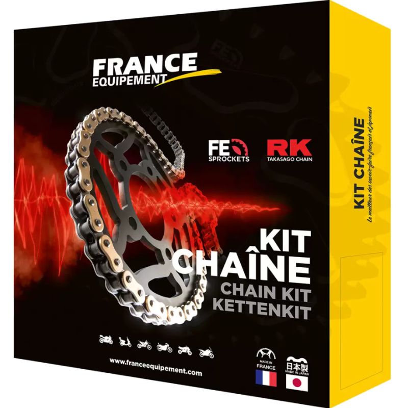Kit Chaine Moto FE Ultra Renforcée pour Honda NX 125 Transcity (89-00) Kit Chaine Moto FE Ultra Renforcée pour Honda NX 125 Transcity (89-00)